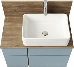 Акватон Мебель для ванной Мишель 80 дуб рустикальный/фьорд – фотография-4